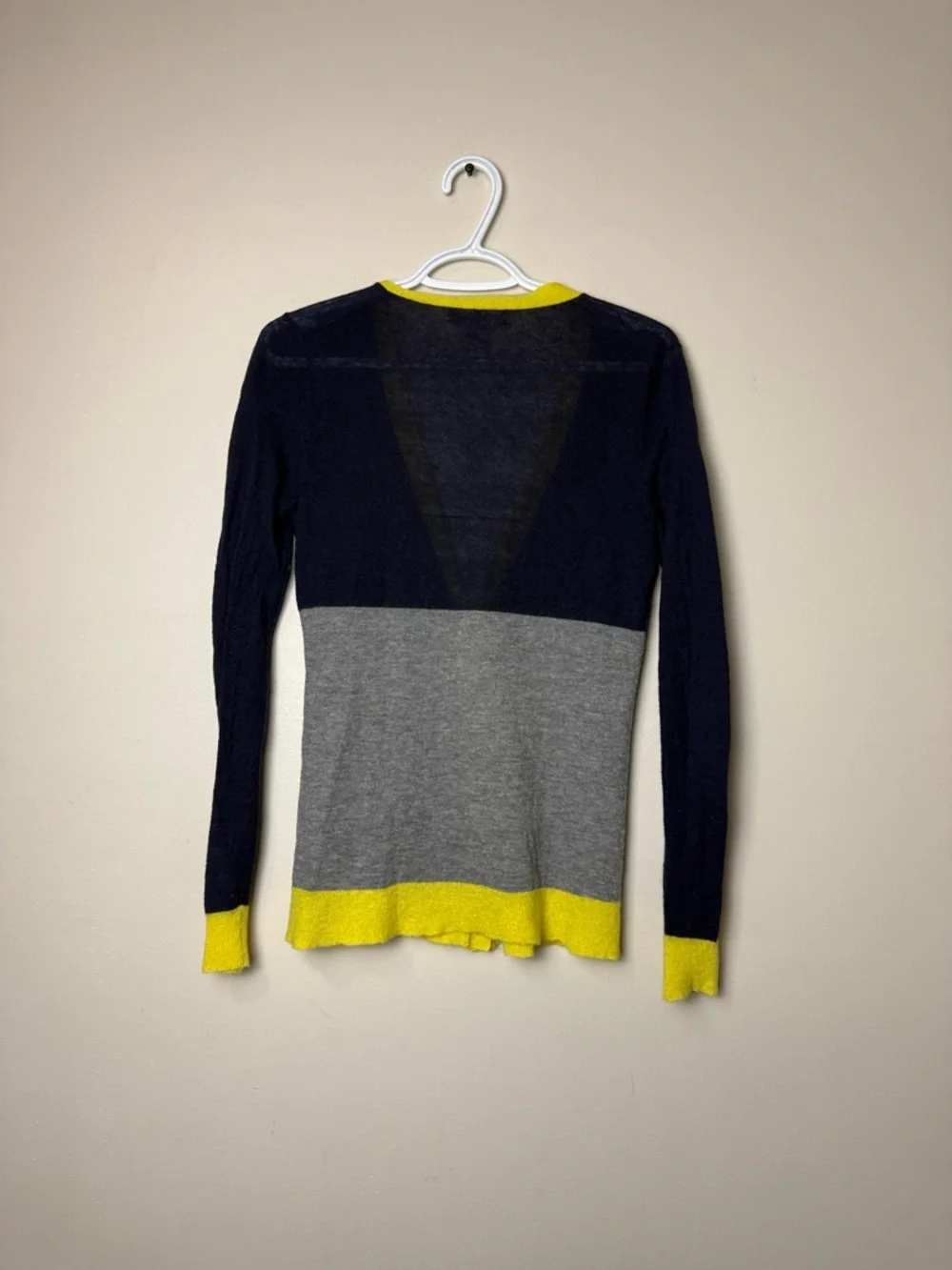 Banana Republic Alpaca Blend Colorblock Cardigan Size S Italian Yarn Sweater - Picture 5 of 6